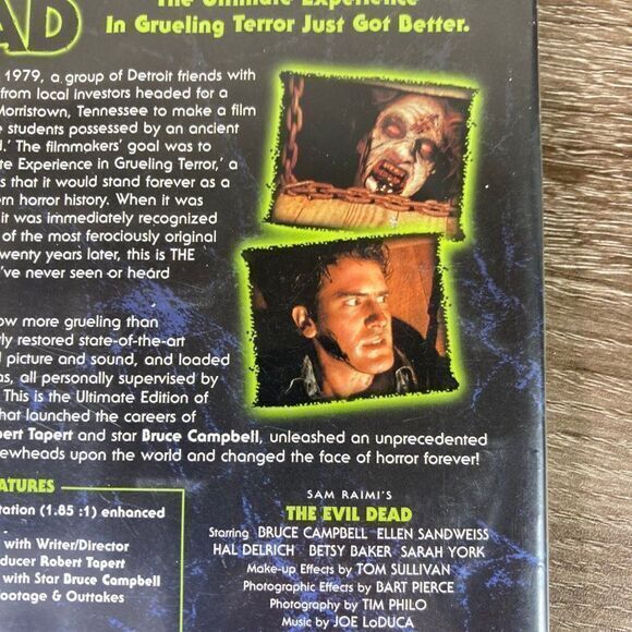 The Evil Dead 1982, DVD 1 Disc Set Case 013131190397 Horror Zombie‎ - Picture 7 of 12